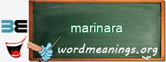 WordMeaning blackboard for marinara